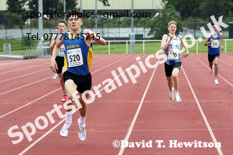 Mens and Boys 400 metres, 2021 North Eastern Track and Field Champs., Middesbrough. Photo: David T. Hewitson/Sports for All Pics
